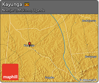 Physical 3D Map of Kayunga