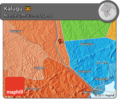 Political 3D Map of Kalugu