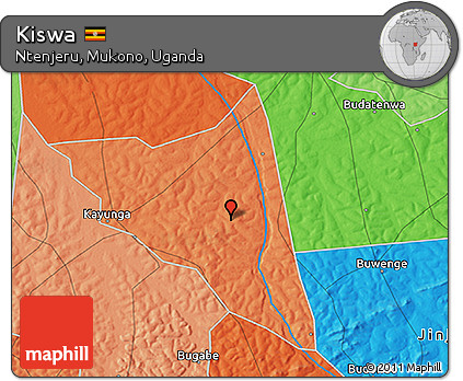 Political 3D Map of Kiswa