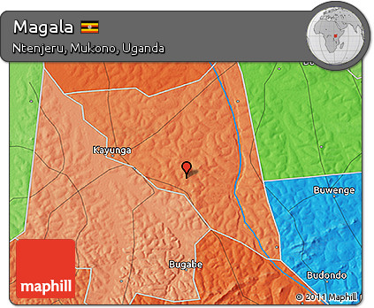 Political 3D Map of Magala