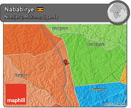 Political 3D Map of Nababirye
