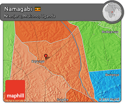 Political 3D Map of Namagabi