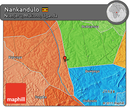 Political 3D Map of Nankandulo