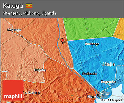 Political 3D Map of Kalugu