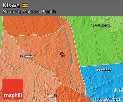 Political 3D Map of Kiswa