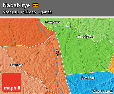 Political 3D Map of Nababirye