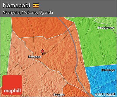 Political 3D Map of Namagabi