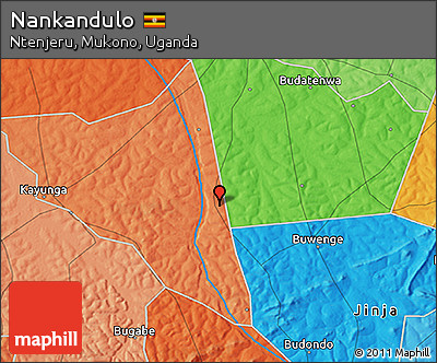 Political 3D Map of Nankandulo