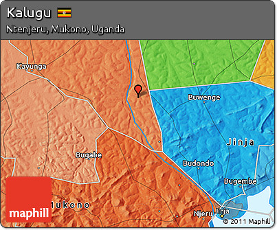 Political 3D Map of Kalugu