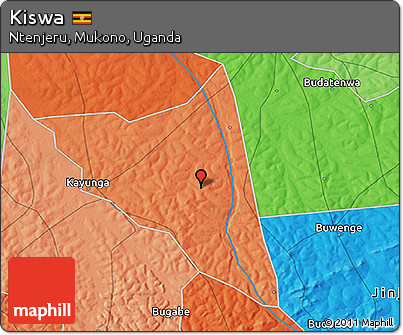 Political 3D Map of Kiswa
