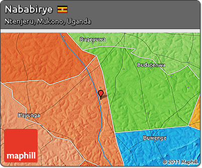 Political 3D Map of Nababirye