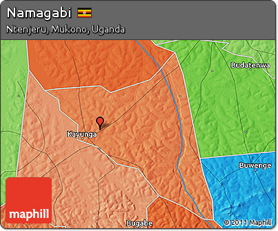 Political 3D Map of Namagabi
