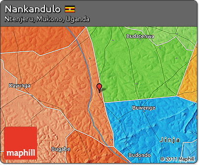 Political 3D Map of Nankandulo