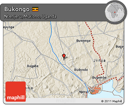Shaded Relief 3D Map of Bukongo