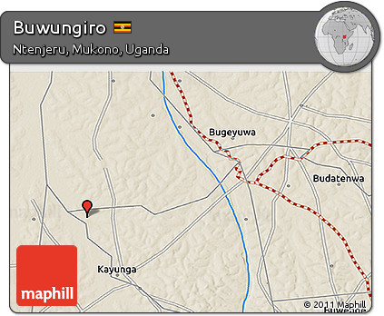 Shaded Relief 3D Map of Buwungiro