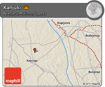 Shaded Relief 3D Map of Kanjuki