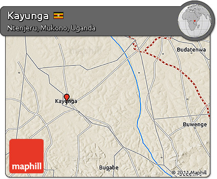 Shaded Relief 3D Map of Kayunga