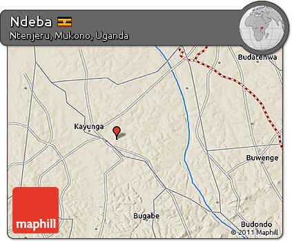 Shaded Relief 3D Map of Ndeba