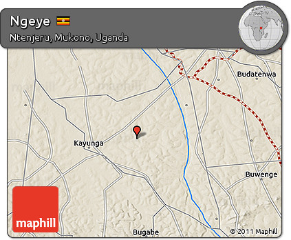 Shaded Relief 3D Map of Ngeye