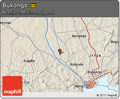 Shaded Relief 3D Map of Bukongo
