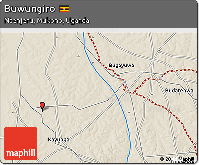 Shaded Relief 3D Map of Buwungiro