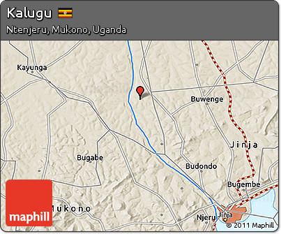 Shaded Relief 3D Map of Kalugu