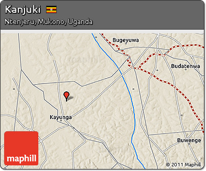Shaded Relief 3D Map of Kanjuki