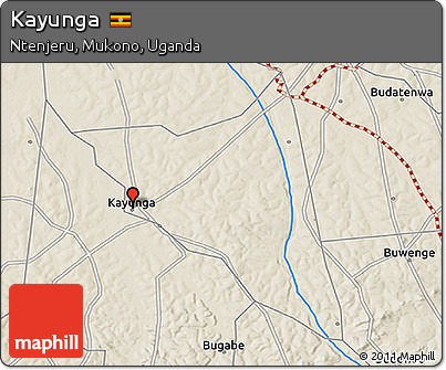 Shaded Relief 3D Map of Kayunga
