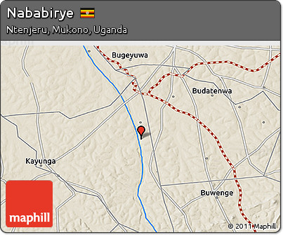 Shaded Relief 3D Map of Nababirye