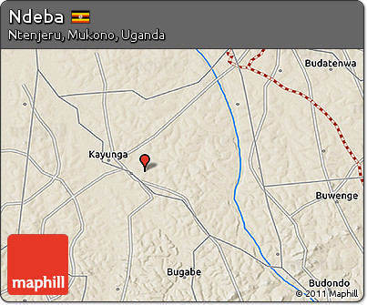 Shaded Relief 3D Map of Ndeba