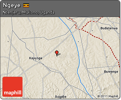 Shaded Relief 3D Map of Ngeye