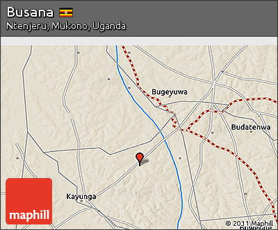 Shaded Relief 3D Map of Busana