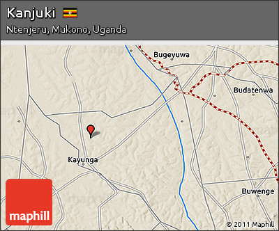 Shaded Relief 3D Map of Kanjuki