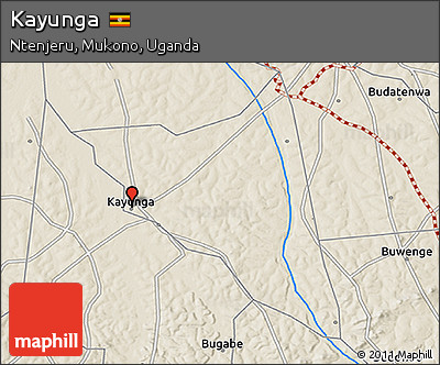 Shaded Relief 3D Map of Kayunga