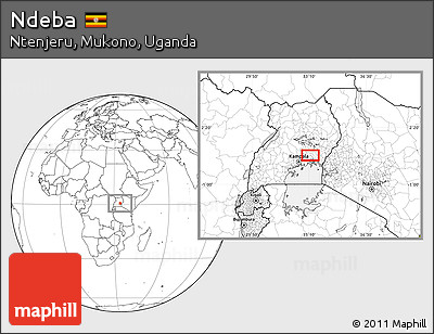 Blank Location Map of Ndeba