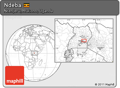 Blank Location Map of Ndeba