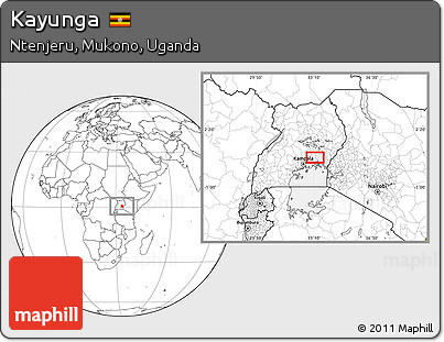 Blank Location Map of Kayunga