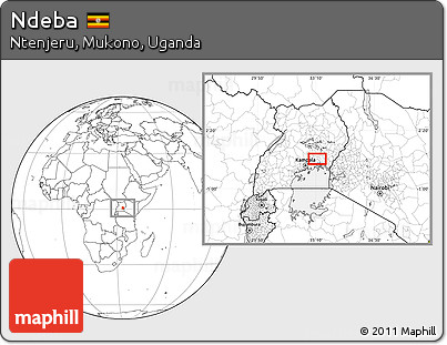 Blank Location Map of Ndeba
