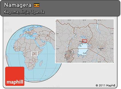 Gray Location Map of Namagera