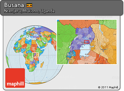Political Location Map of Busana