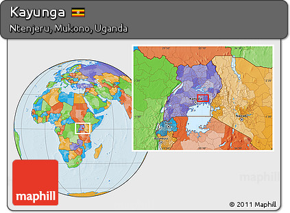 Political Location Map of Kayunga