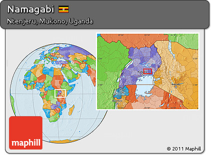 Political Location Map of Namagabi