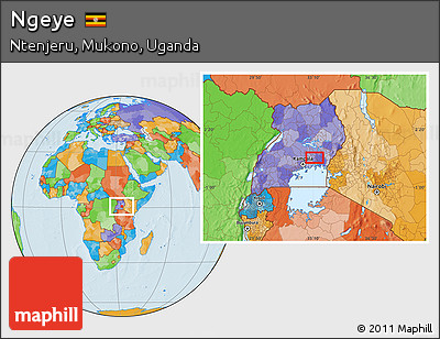 Political Location Map of Ngeye