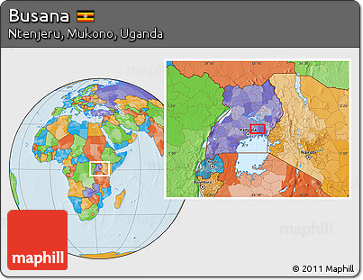 Political Location Map of Busana