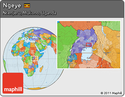 Political Location Map of Ngeye