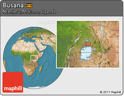 Satellite Location Map of Busana