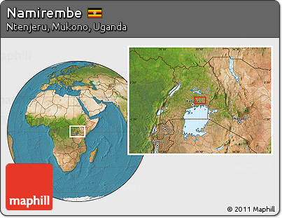 Satellite Location Map of Namirembe