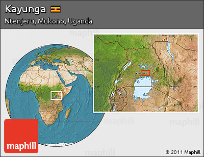 Satellite Location Map of Kayunga