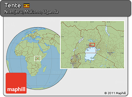 Savanna Style Location Map of Tente
