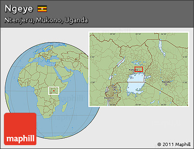 Savanna Style Location Map of Ngeye